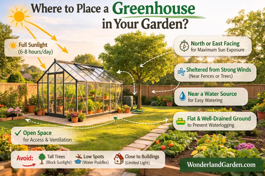 Where to Place a Greenhouse in Your Garden?