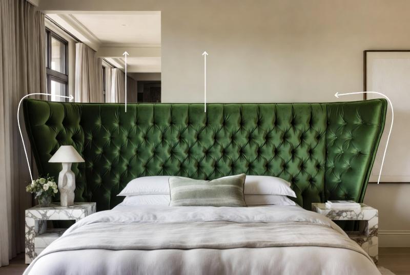 How the humble headboard became the most dramatic, most coveted, most talked-about element in contemporary interior design
