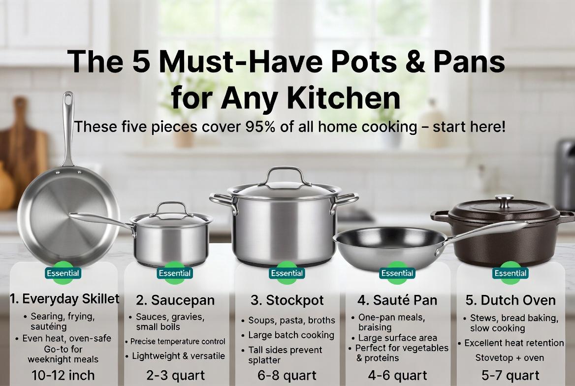 The 5 Must-Have Pots & Pans for Any Kitchen