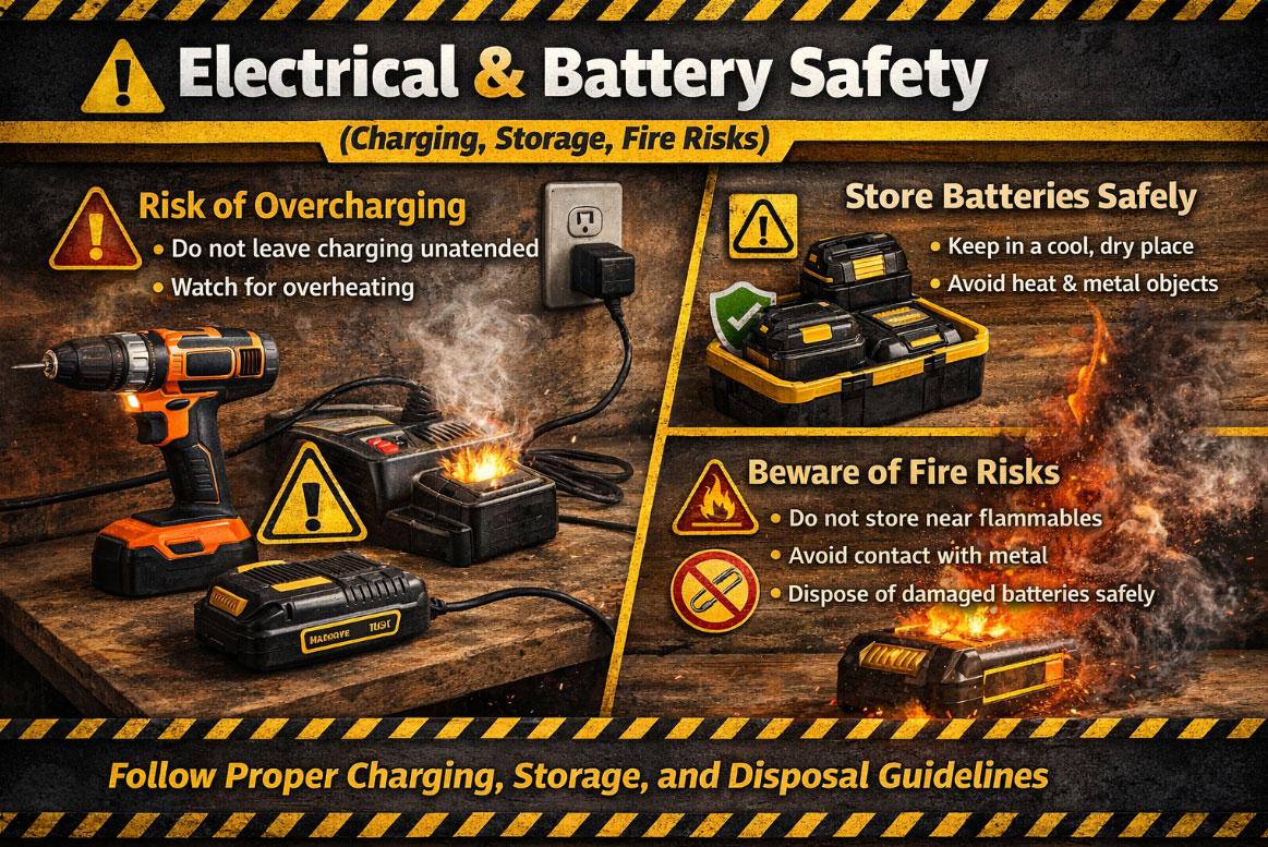 Electrical & Battery Safety: The Complete Guide to Charging, Storage, and Fire Risks