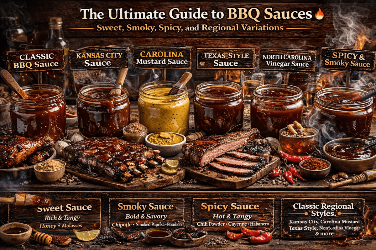 Guide to BBQ Sauces: Sweet, Smoky, Spicy, and Regional Variations