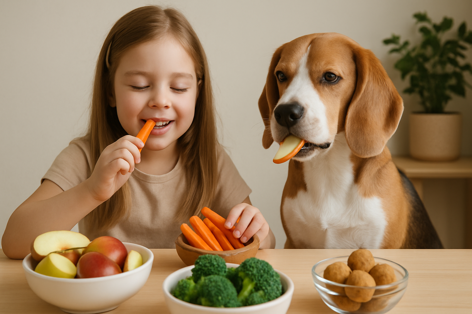 Snacking Fun with Kids and Pets Together