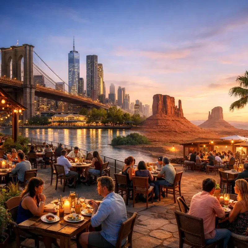 Discover the best spots to enjoy a meal al fresco across the country