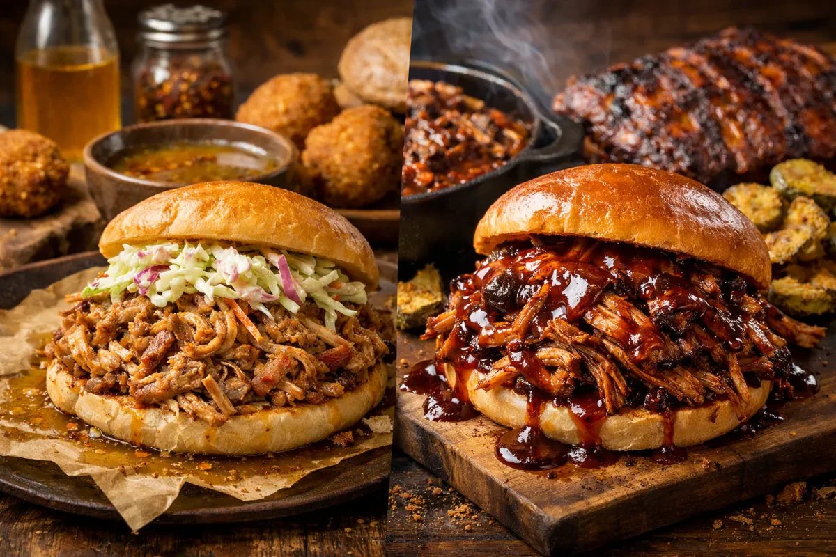 Carolina BBQ and Memphis BBQ Pulled Pork Showdown