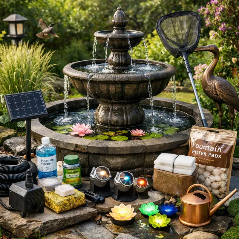 Must-have items to enhance your outdoor water fountain experience