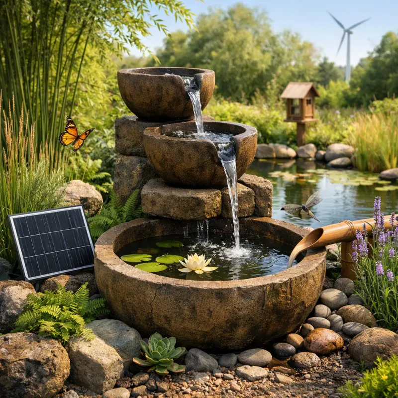 Enjoy nature and style while caring for the planet with these eco-friendly fountains