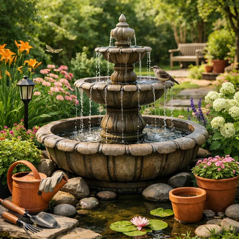 Your simple guide to choosing and caring for outdoor fountains