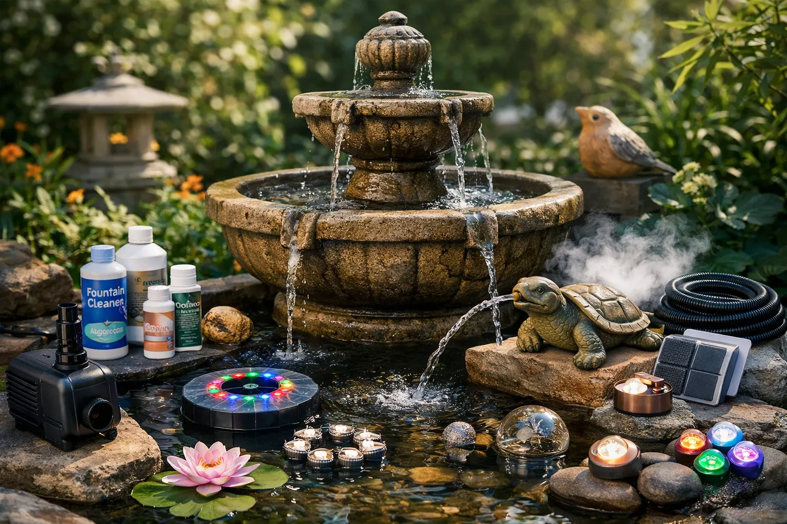 Must-Have Outdoor Water Fountain Accessories