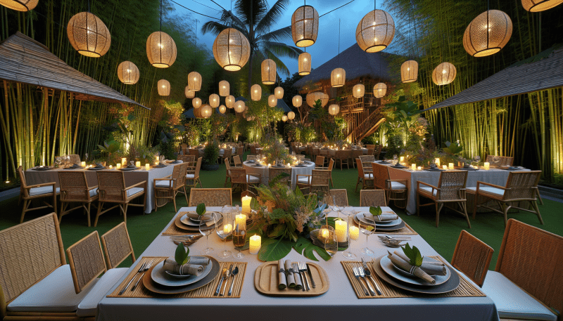 Enhance your dining ambience with the beauty of bamboo at your dinner party