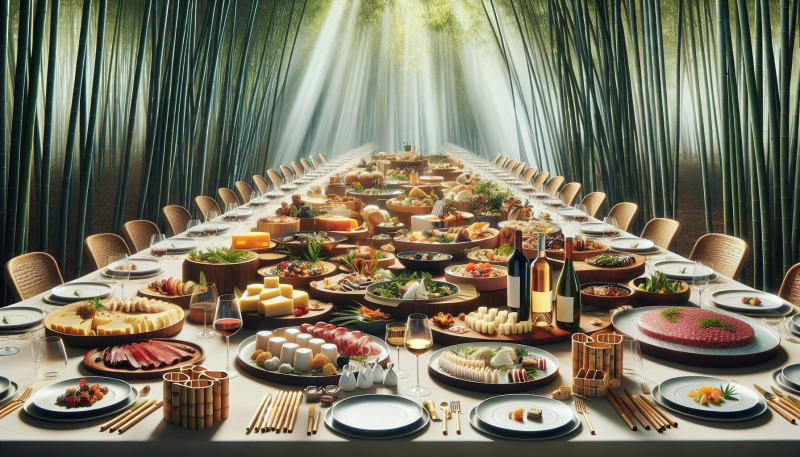 Discover the multifaceted elements of wine, food, and bamboo that come together to elevate your dining experience