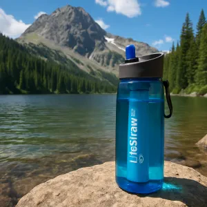 Quench your thirst on the go with this handy water bottle