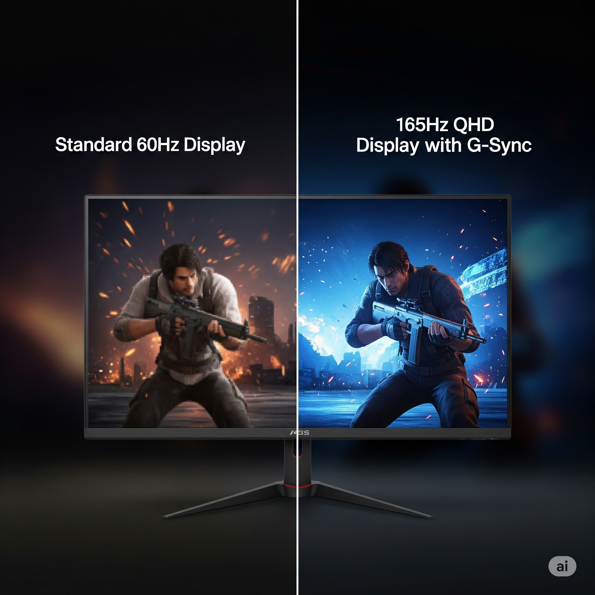 A clean, split-screen comparison graphic