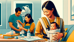 Get your newborn comfortable and close