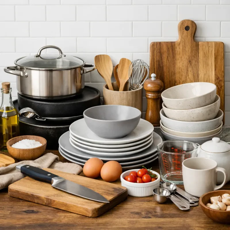  Discover the essential cookware and crockery you really need for your kitchen. Simplify your cooking with just the basics and learn what items are truly indispensable