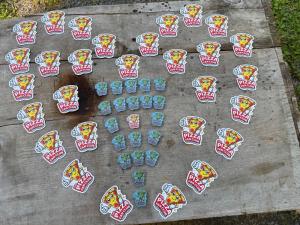 Grab your free sticker and pin to show off your pizza love!