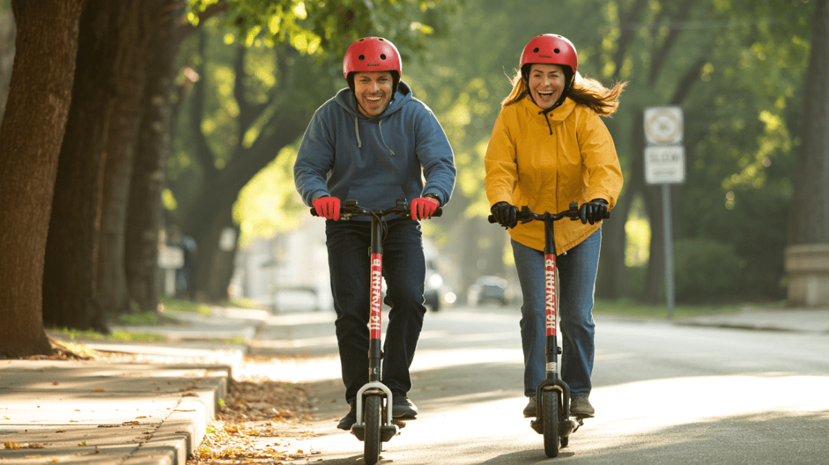 How to stay balanced on an electric scooter in windy conditions