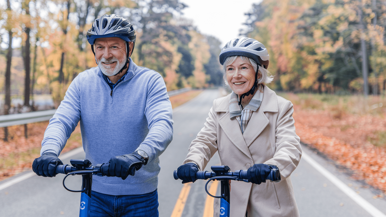 seniors on e-scooters
