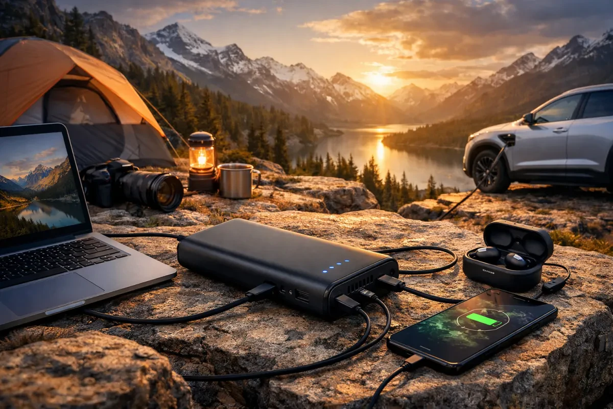 Power Up Anywhere with 26800mAh USB C Bank