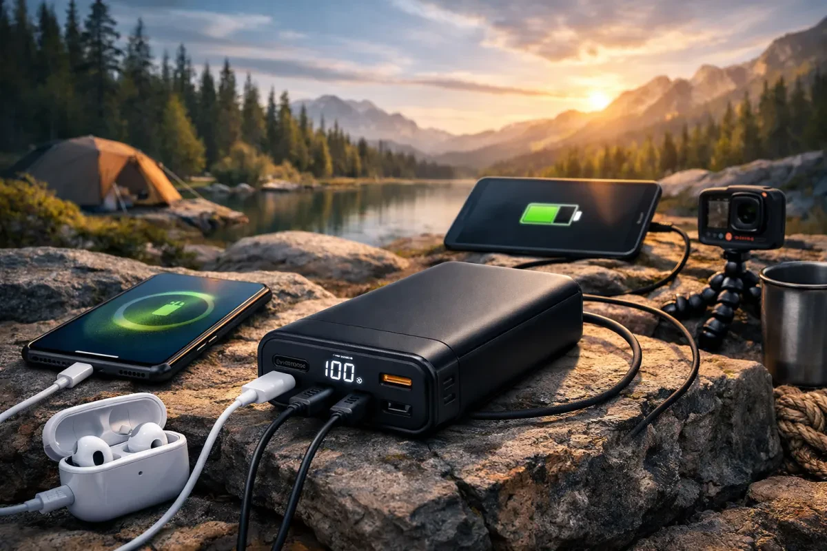 Charge Anywhere with Evatronic 3-Port Power Bank