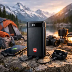 Stay charged and ready on the go with this versatile power bank