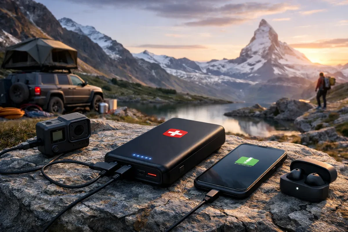 Power Up Anywhere with Swiss Tech Power Bank