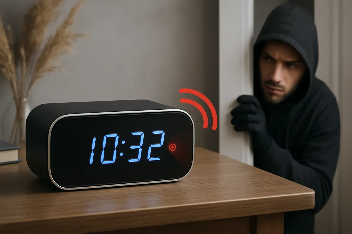 Discreet Surveillance with Hidden Alarm Clock Camera