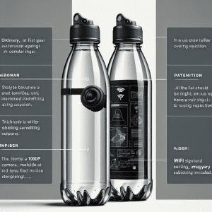 Experience the ultimate in covert surveillance with HydroGuard HD - the WiFi 1080P Spy Camera Water Bottle revolutionizes discreet monitoring