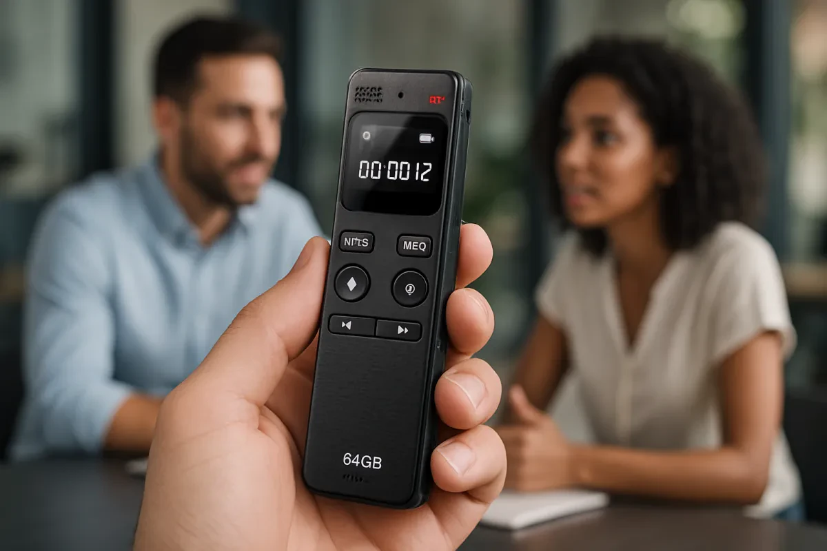 Capture Conversations with 64GB Voice Activated Recorder