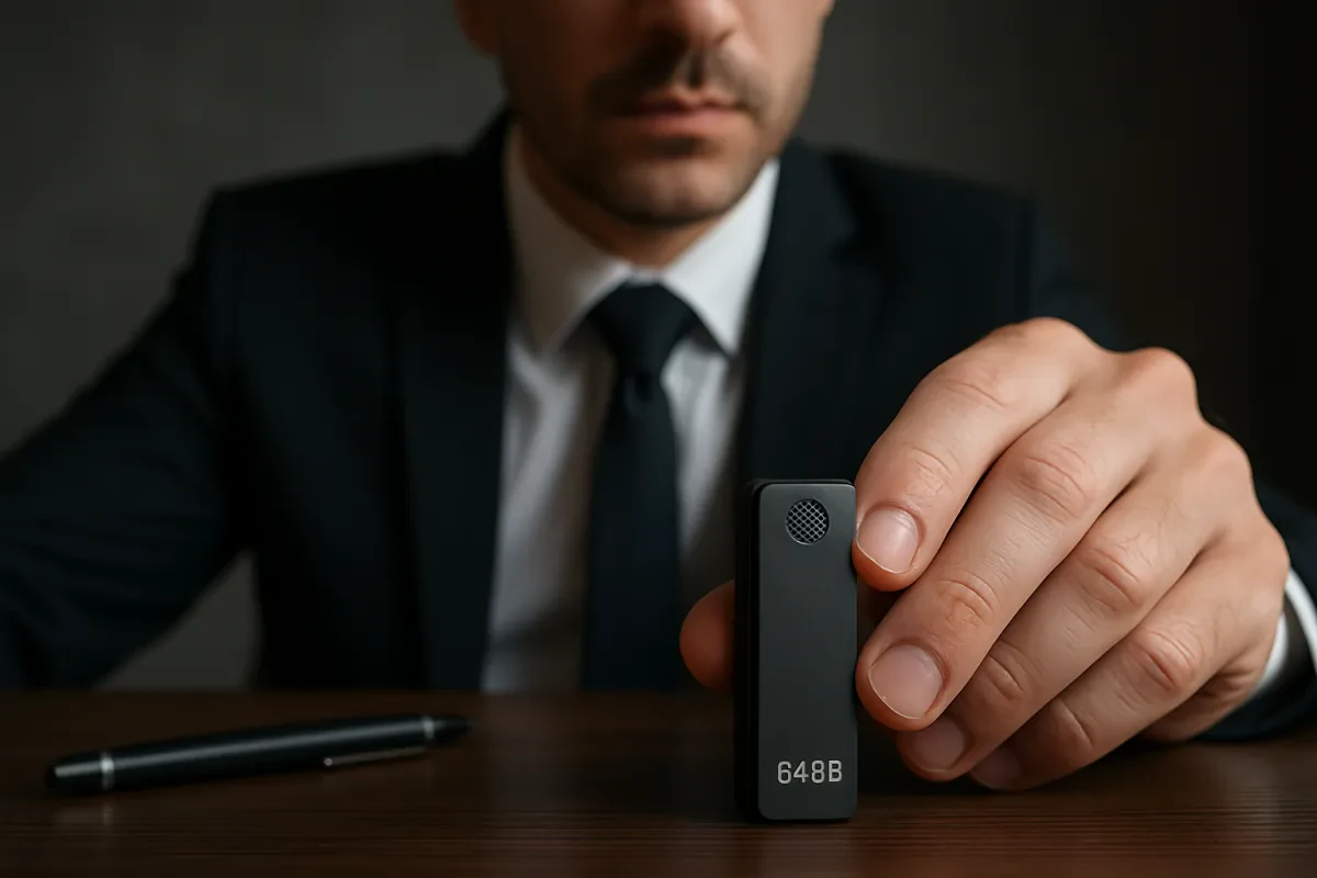 Discreet 64GB Mini Voice Recorder for Spying