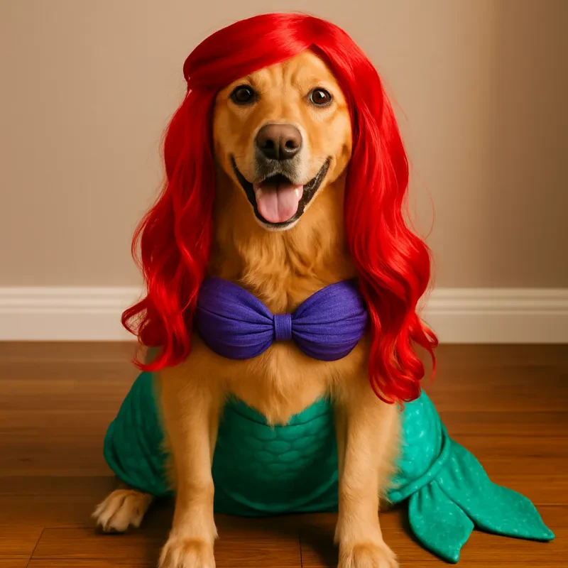 Make Your Furry Friend a Little Mermaid for Halloween