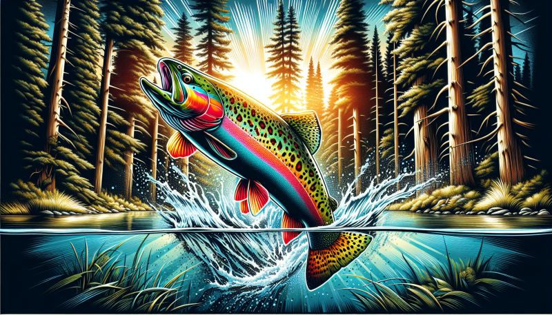 Experience the Joy of Catching Vibrant Leopard Rainbow Trout