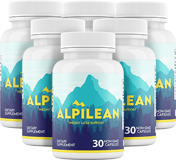  6 Alpilean Weight Loss product in a triangle