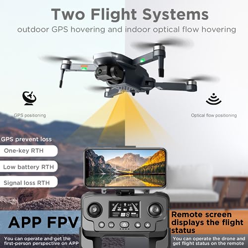 BAPHIYA 4K Dual Camera GPS Drone 2 flight systems