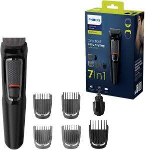 Discover the perfect grooming companion for a flawless style: Philips 7-in-1 All-In-One Trimmer, Series 3000 Grooming Kit