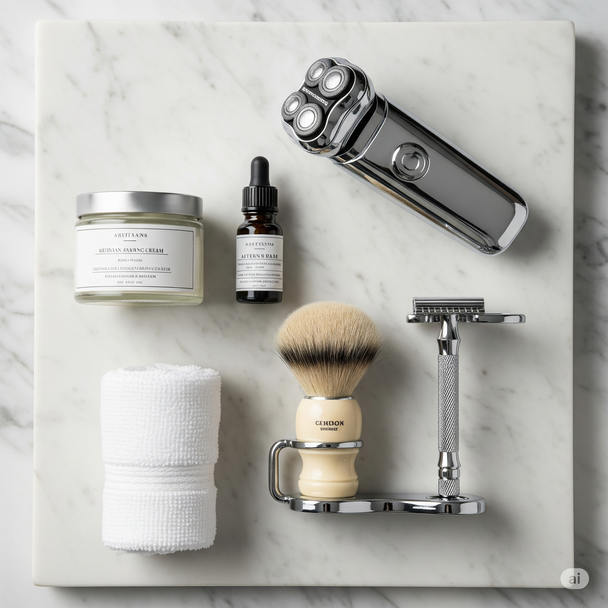 Close-up of smooth, healthy skin after shaving