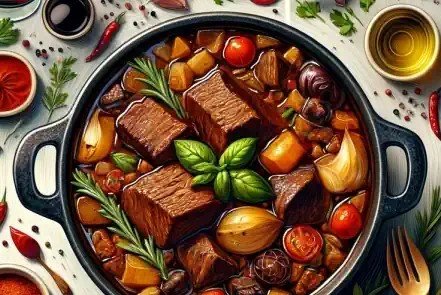 Mediterranean-Style Beef Stew: A Symphony of Flavors