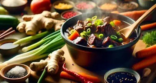 Asian-Inspired Beef Stew with Soy Sauce and Ginger
