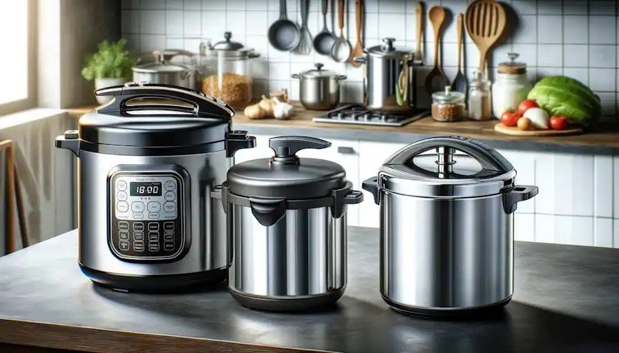 Stainless Steel, Electric, and Aluminum Pressure Cookers