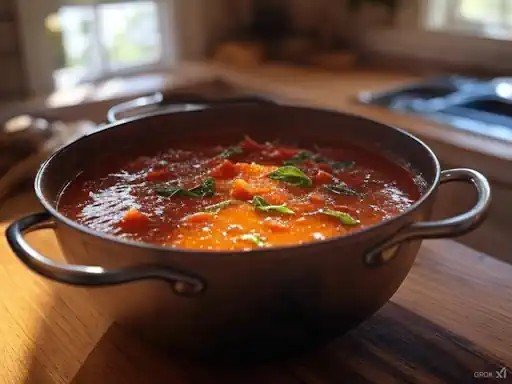 Quick Pressure Cooker Tomato Basil Soup
