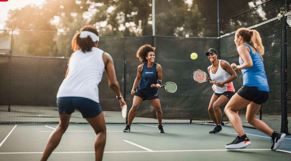 playing tennis