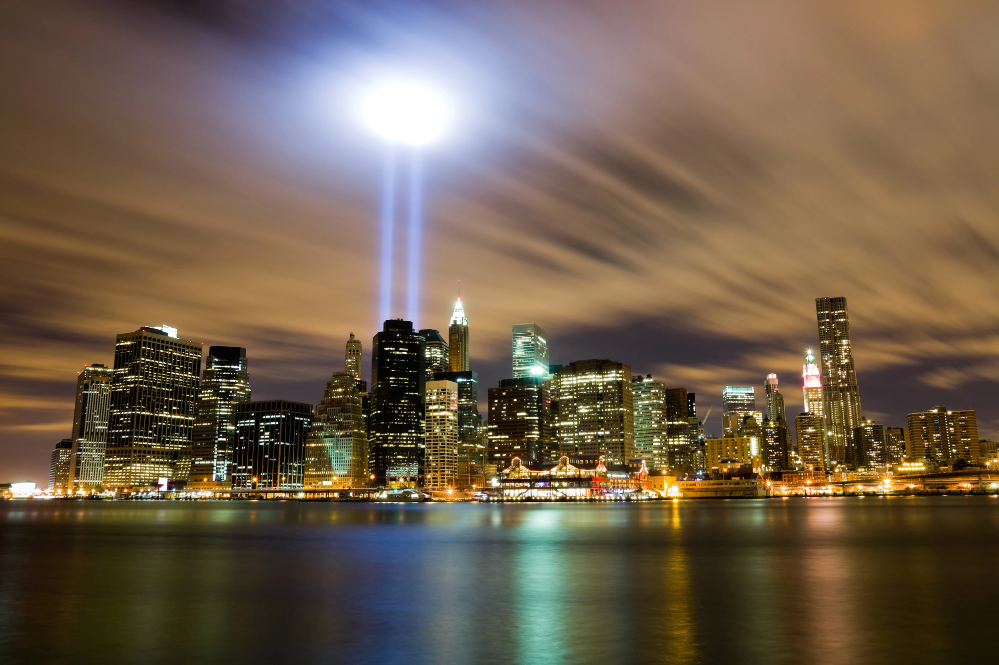 9/11 Memorial Light Rays