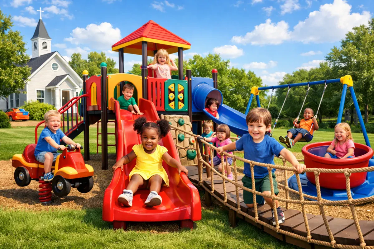 Fun and Safe Playground Equipment for Daycares Churches