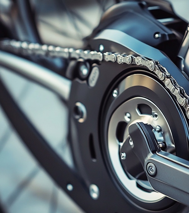 Mid-Drive Motor on an E-Bike