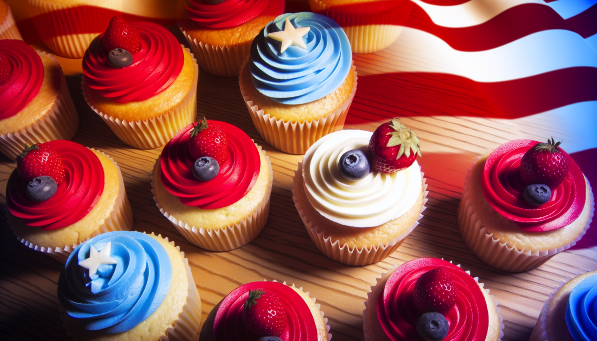 Delicious 4th of July Vanilla Cupcakes Recipe