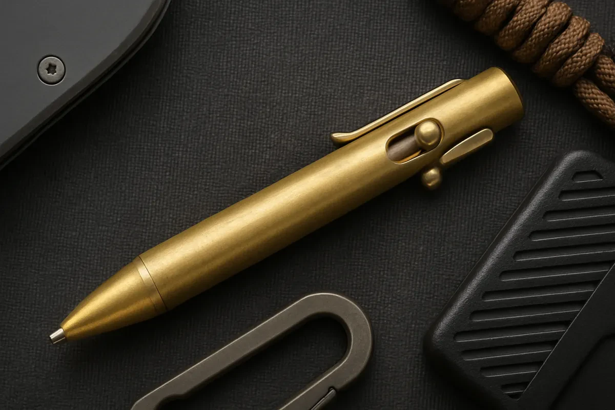 Reliable Solid Brass Bolt Action Pen for EDC