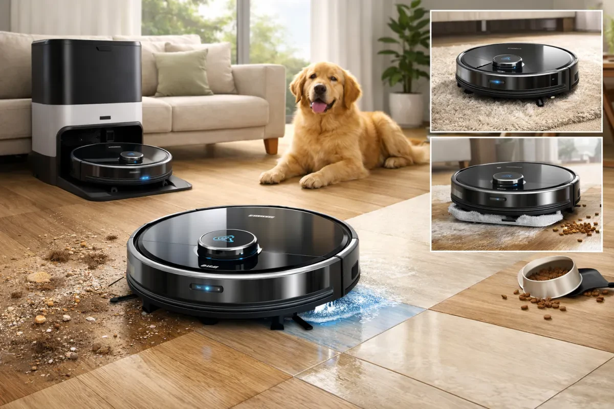 Effortless Cleaning with MONSGA Robot Vacuum Combo