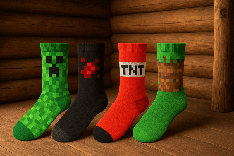 Minecraft Hats, Gloves, Socks & Slippers – Accessorize in Style