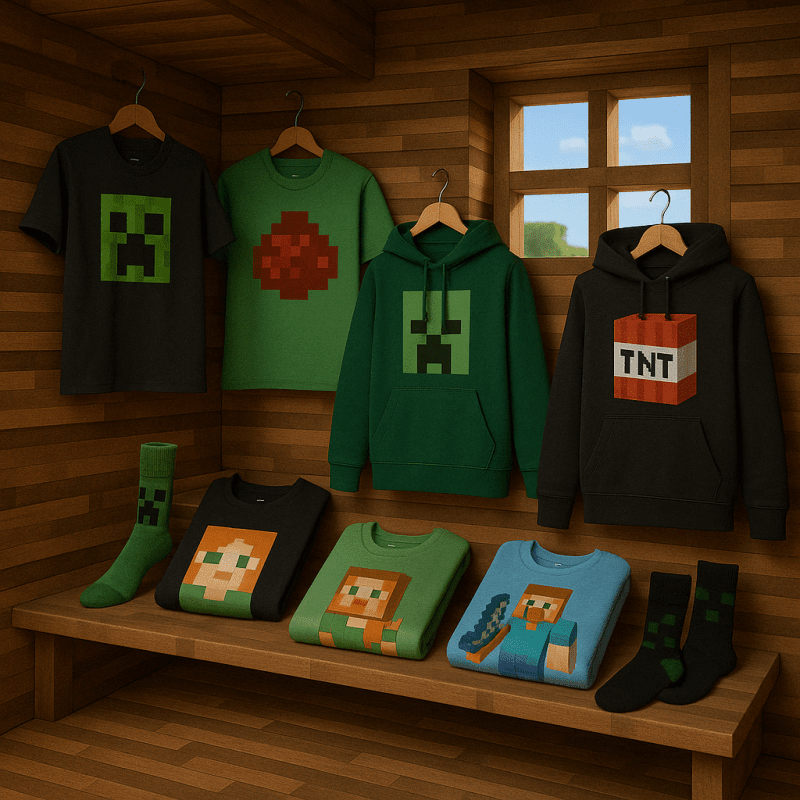 Minecraft Apparel – Clothes for Gamers, Kids & Fans