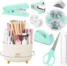 Desk Organization (e.g., pen holders, file trays)