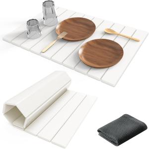 Foldable Dish‐Drying Mats with Rack Inserts